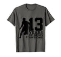 13 Years Being Awesome Soccer 13Th T-Shirt - Aesthetic Graphic Unisex - T-Shirt, Sweatshirt, Hoodie