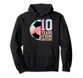 10 Years Being Awesome 10Th Birthday Hoodie - Graphic Print Men Women - T-Shirt, Sweatshirt, Hoodie