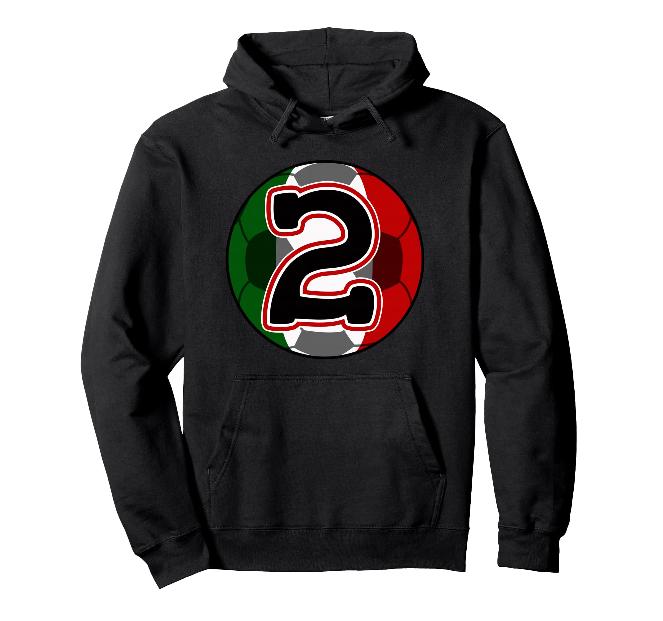 2 Year Old Birthday Mexican Soccer Hoodie - Fun Novelty Design Men Women - T-Shirt, Sweatshirt, Hoodie
