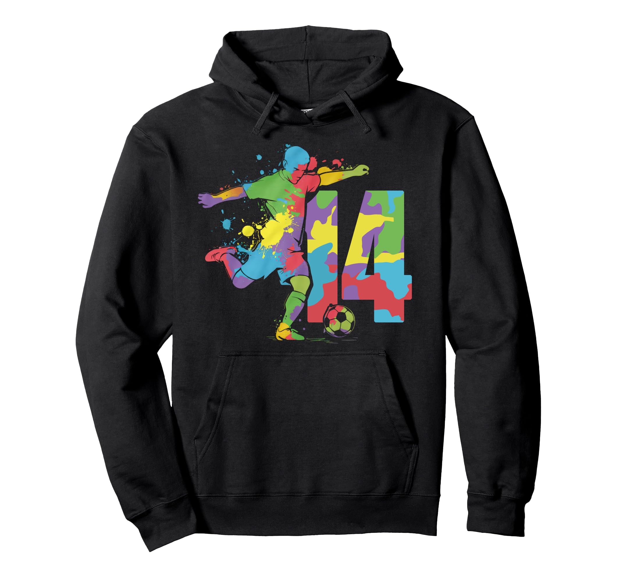 14 Soccer Birthday Gift Soccer Hoodie - Casual Everyday Wear for Adults - T-Shirt, Sweatshirt, Hoodie