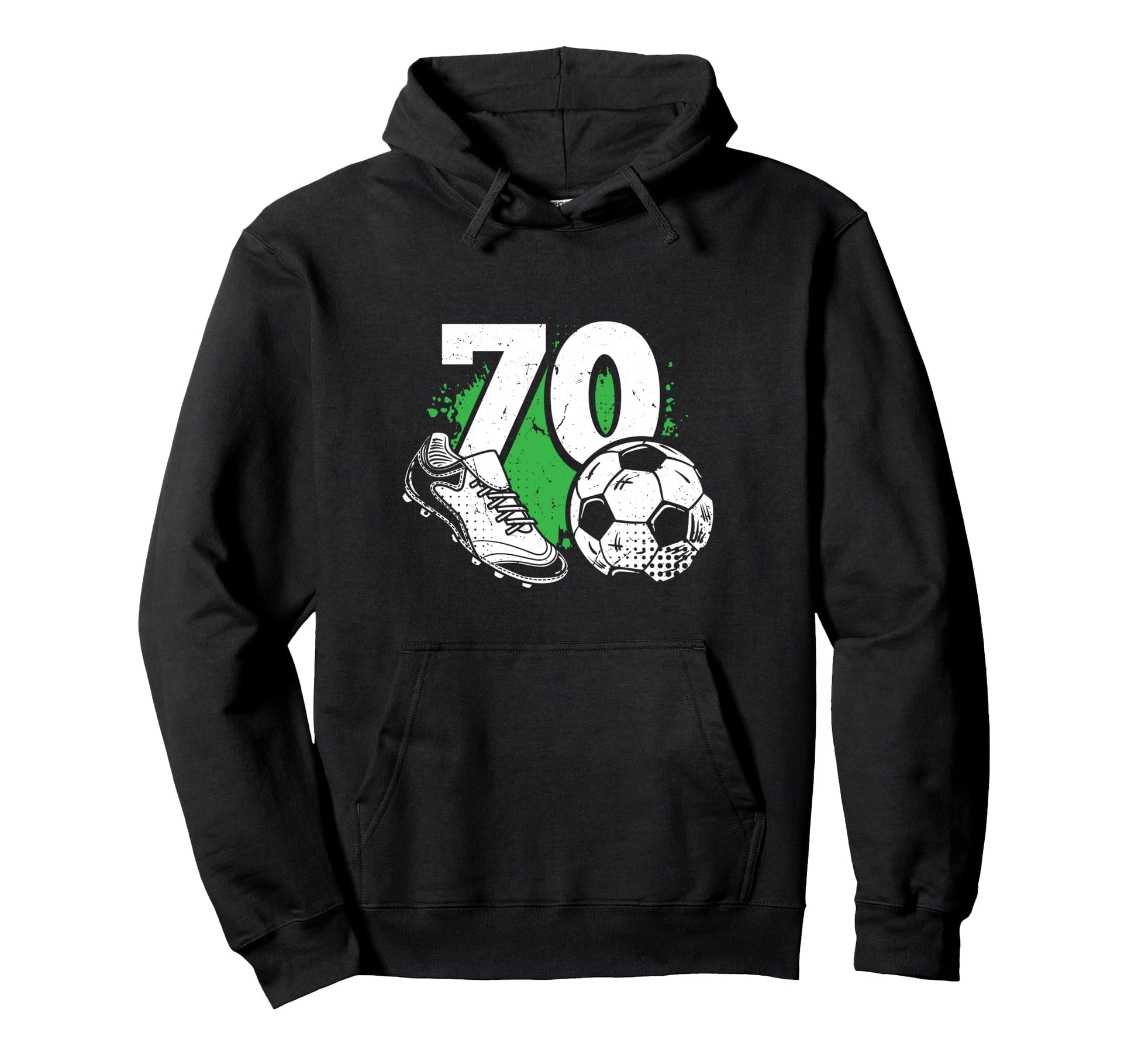 70Th Birthday Soccer Player Football 70 Hoodie - Fun Novelty Design Unisex - T-Shirt, Sweatshirt, Hoodie