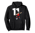 11 Soccer Birthday Gift Soccer Fan Hoodie - Graphic Print for Adults - T-Shirt, Sweatshirt, Hoodie