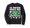 13Th Birthday Soccer Football Player Sweatshirt - Custom Art Print Unisex - T-Shirt, Sweatshirt, Hoodie