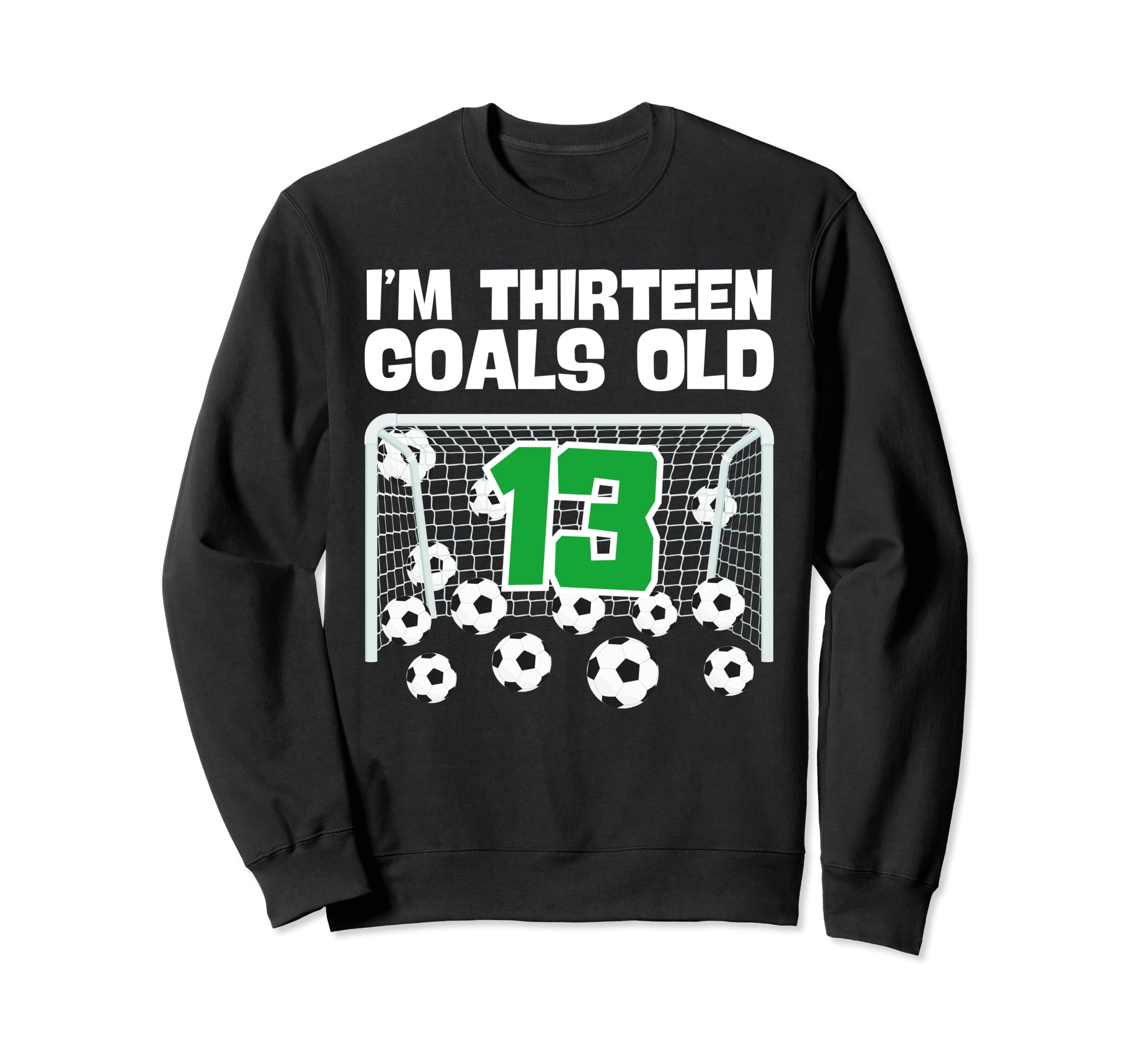 13Th Birthday Soccer Football Player Sweatshirt - Custom Art Print Unisex - T-Shirt, Sweatshirt, Hoodie