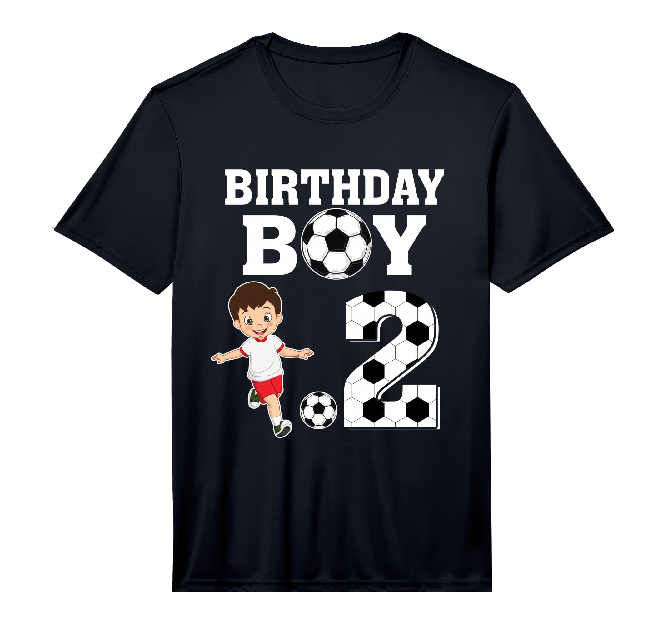 2 Years Old 2Nd Birthday Soccer T-Shirt - Minimalist Print for Adults - T-Shirt, Sweatshirt, Hoodie