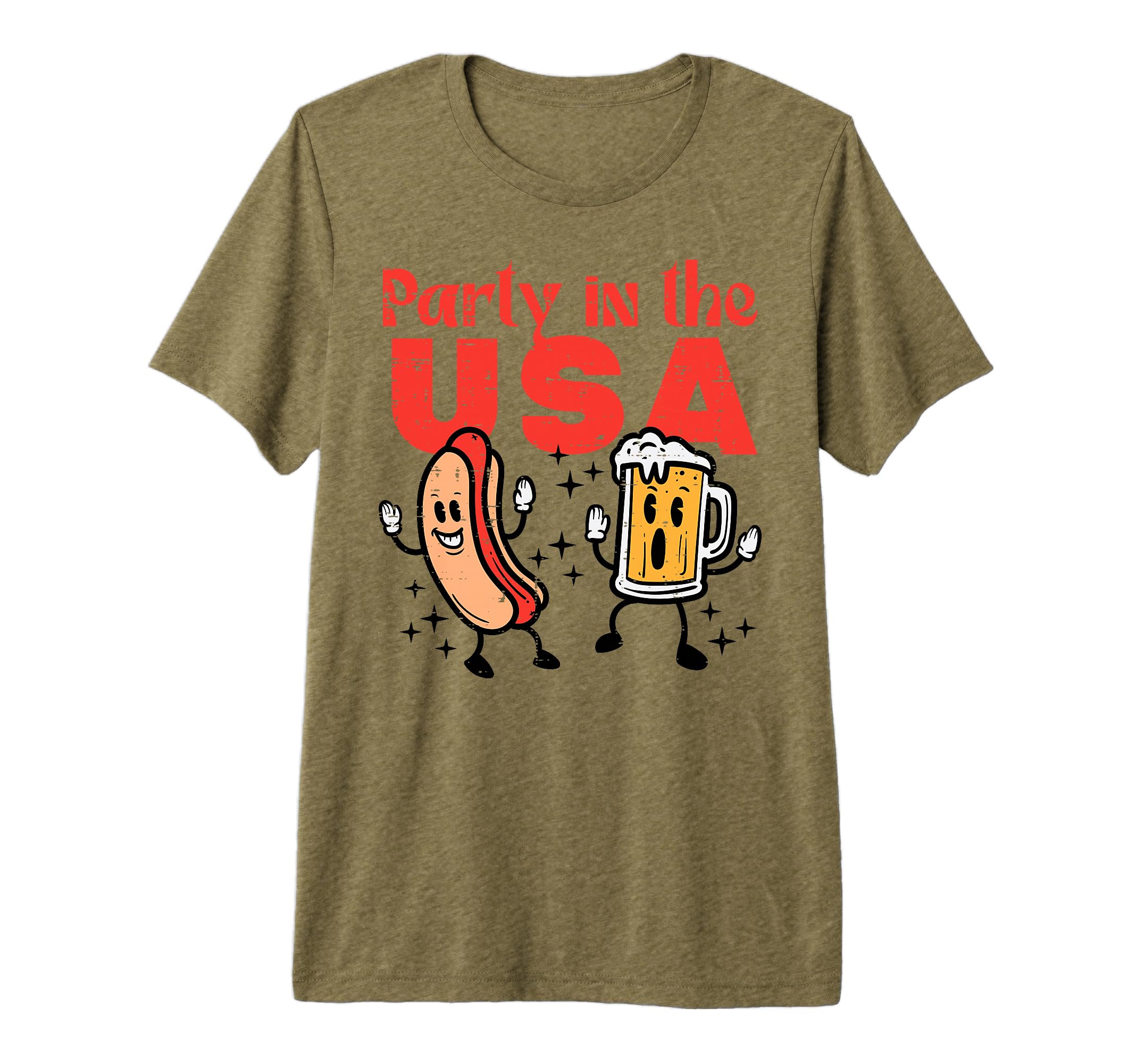 4Th July Party Usa Hotdog Funny T-Shirt - Minimalist Print Men Women - T-Shirt, Sweatshirt, Hoodie