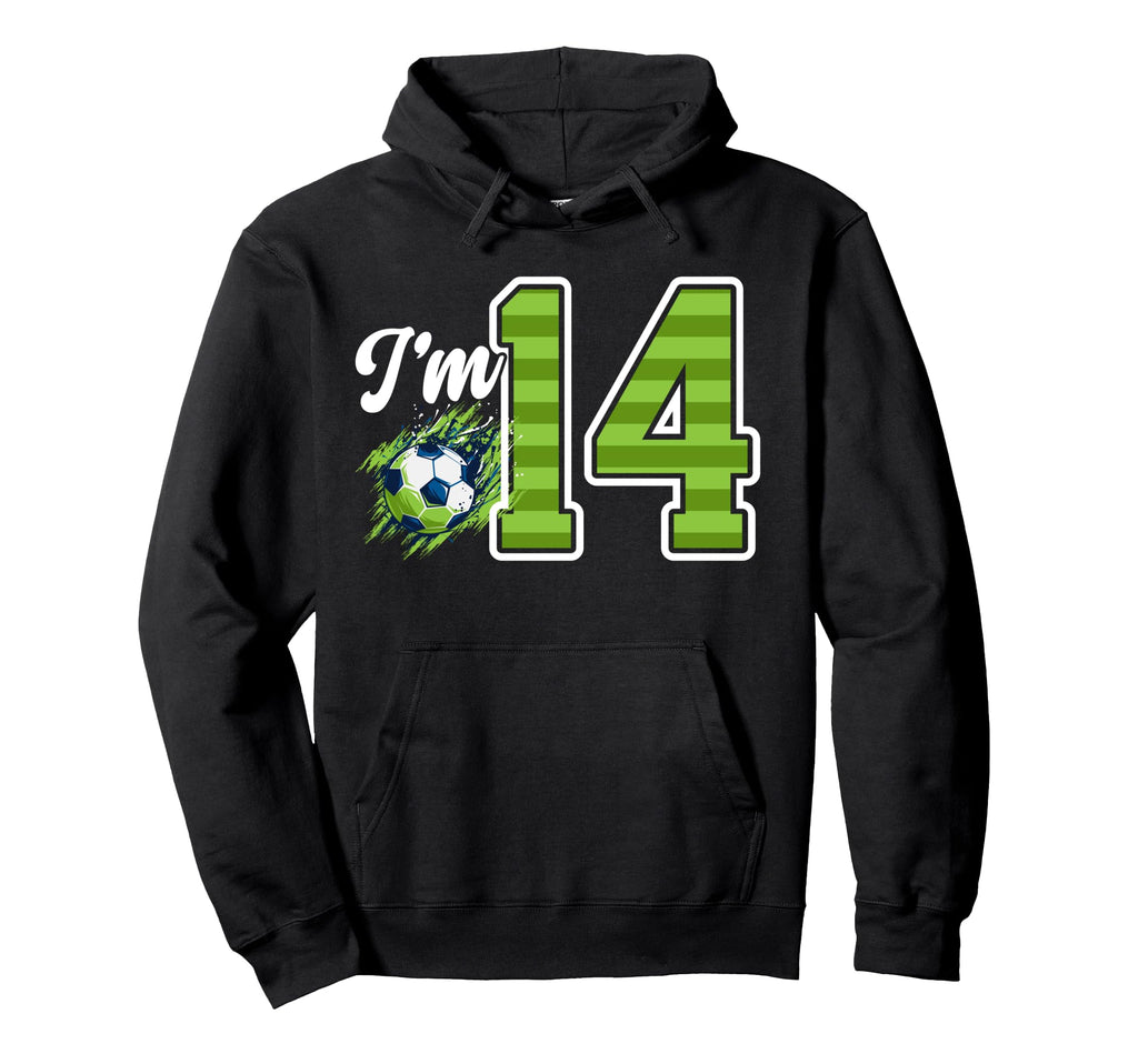 14Th Soccer Birthday Party Fourteen Year Hoodie - Unique Graphic Unisex - T-Shirt, Sweatshirt, Hoodie