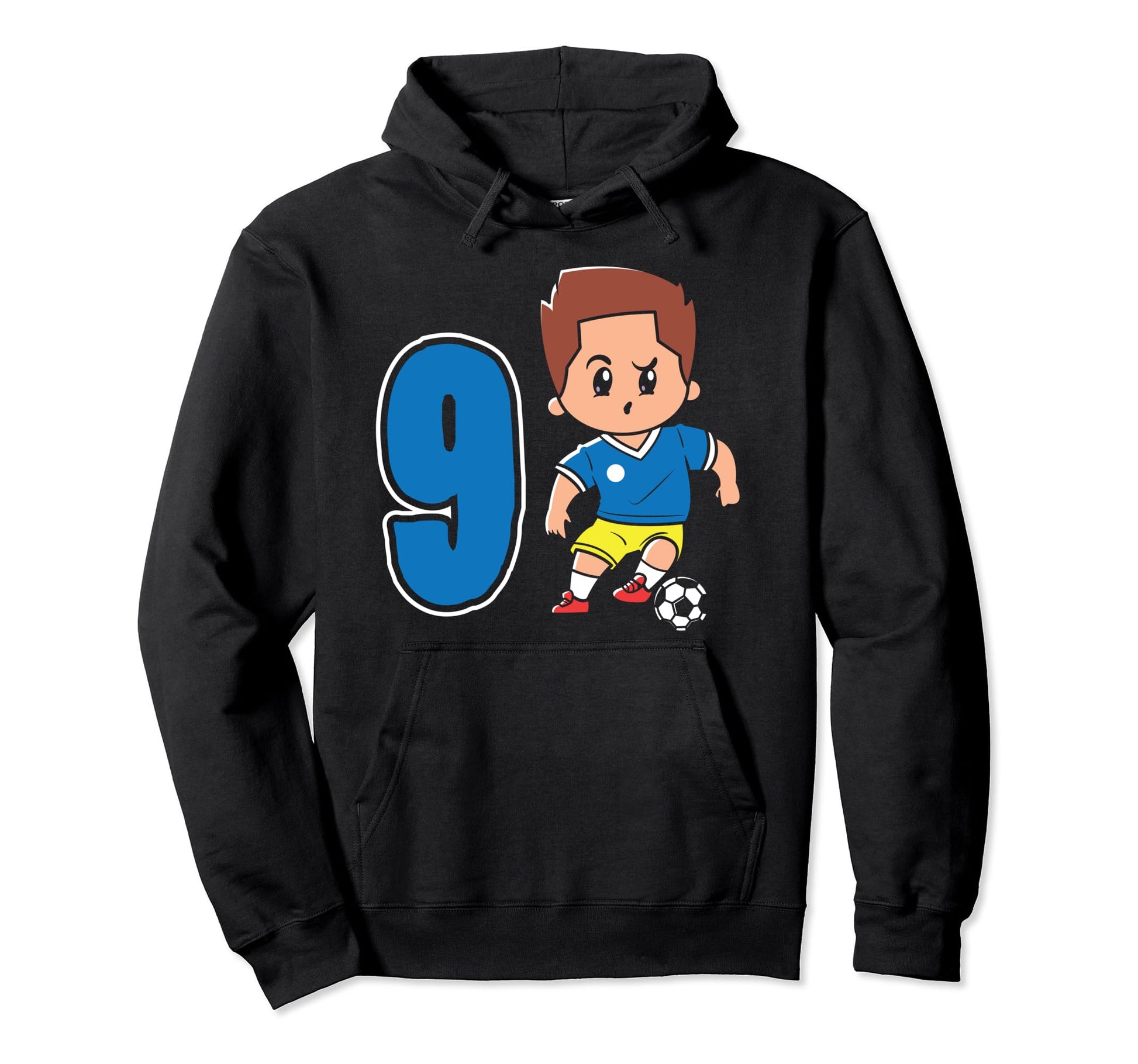 8Th Birthday 8 Years Soccer Football Hoodie - Custom Art Print Unisex - T-Shirt, Sweatshirt, Hoodie