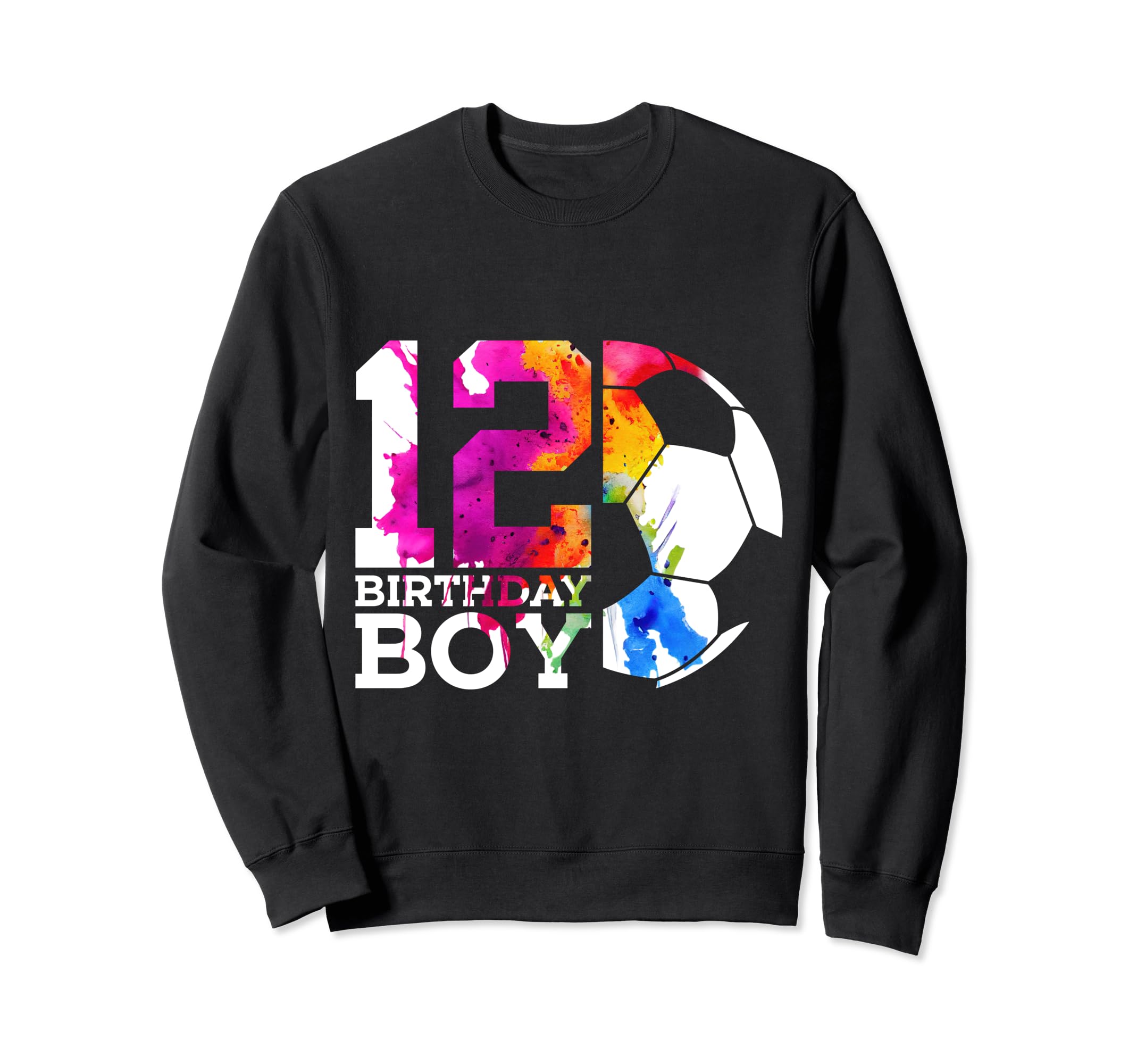 12 Birthday Soccer 12Th Birthday Sweatshirt - Minimalist Print Men Women - T-Shirt, Sweatshirt, Hoodie