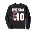 10Th Birthday Party Patriotic Sweatshirt - Minimalist Print for Adults - T-Shirt, Sweatshirt, Hoodie