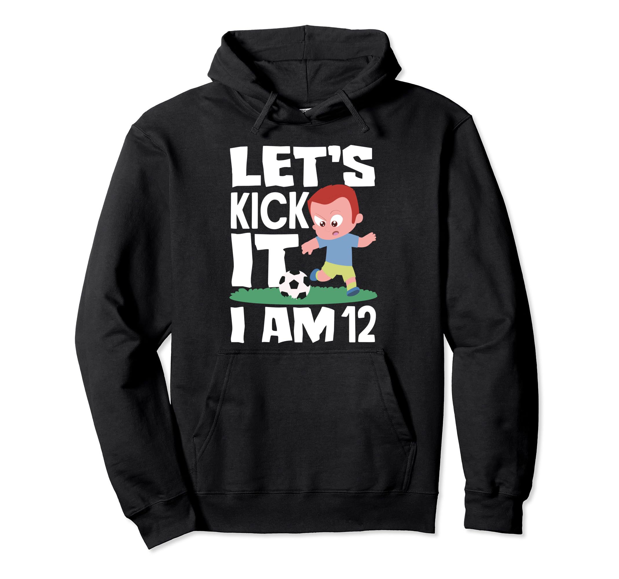 12Th Birthday 12 Years Soccer Hoodie - Casual Everyday Wear Men Women - T-Shirt, Sweatshirt, Hoodie