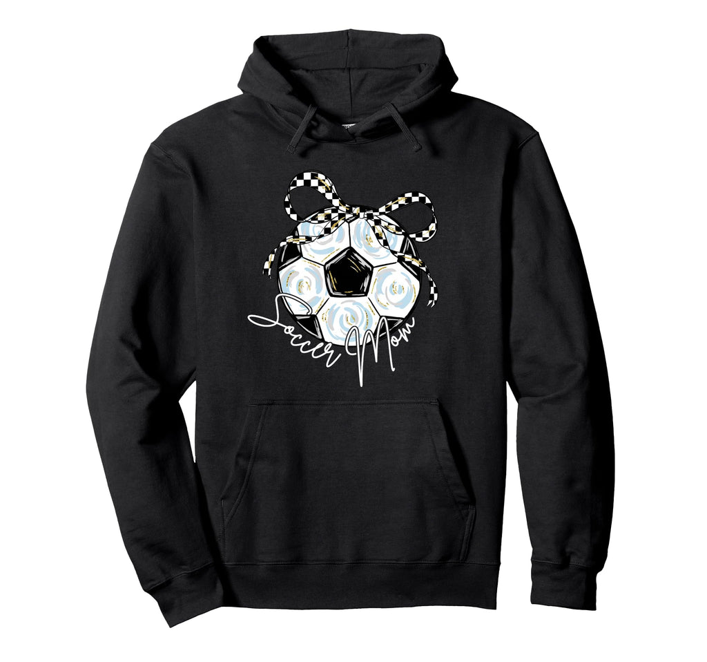 2 Sided Soccer Mom Mama Checkered Hoodie - Minimalist Print Men Women - T-Shirt, Sweatshirt, Hoodie