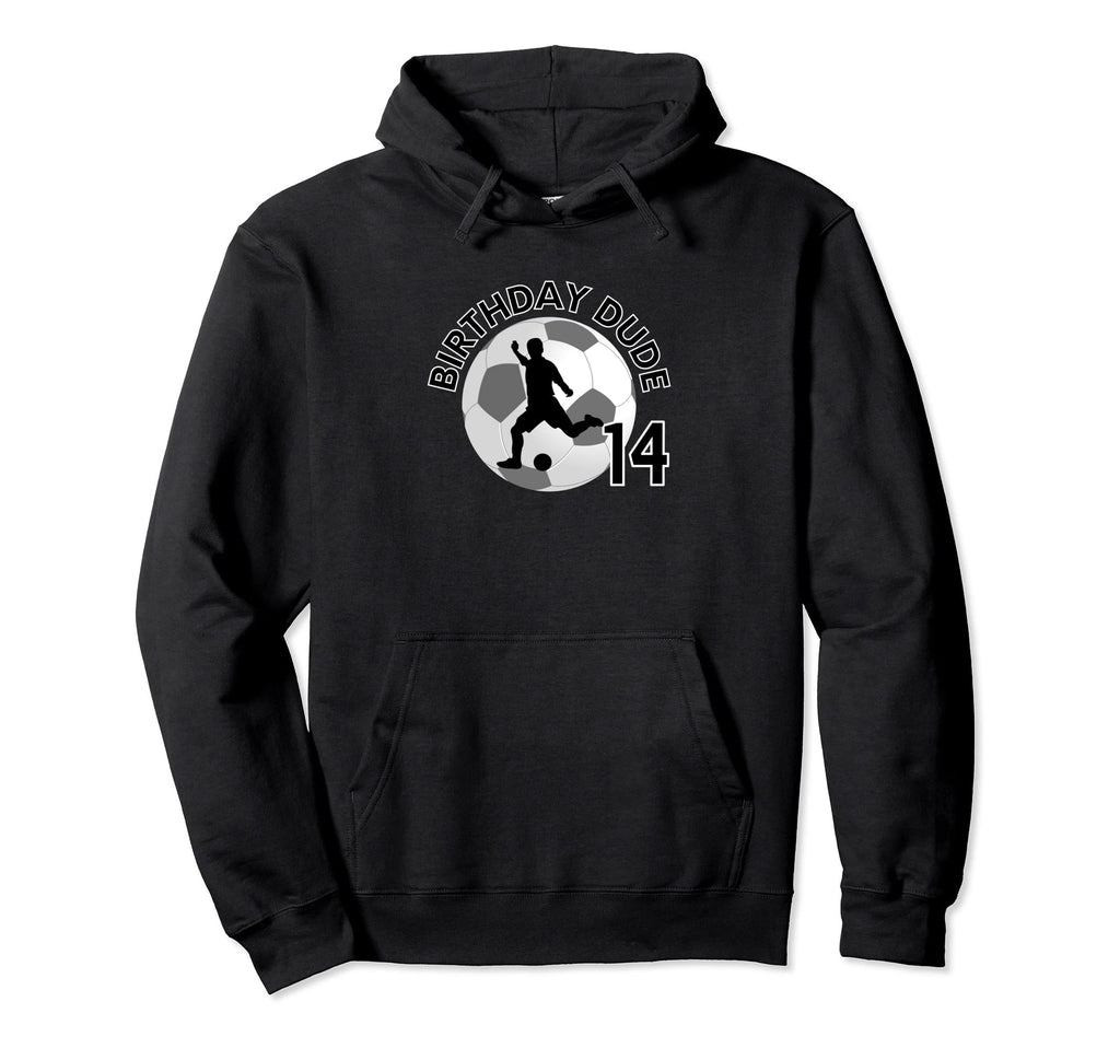 14 Year Old 14Th Birthday Dude Soccer Hoodie - Aesthetic Graphic Men Women - T-Shirt, Sweatshirt, Hoodie