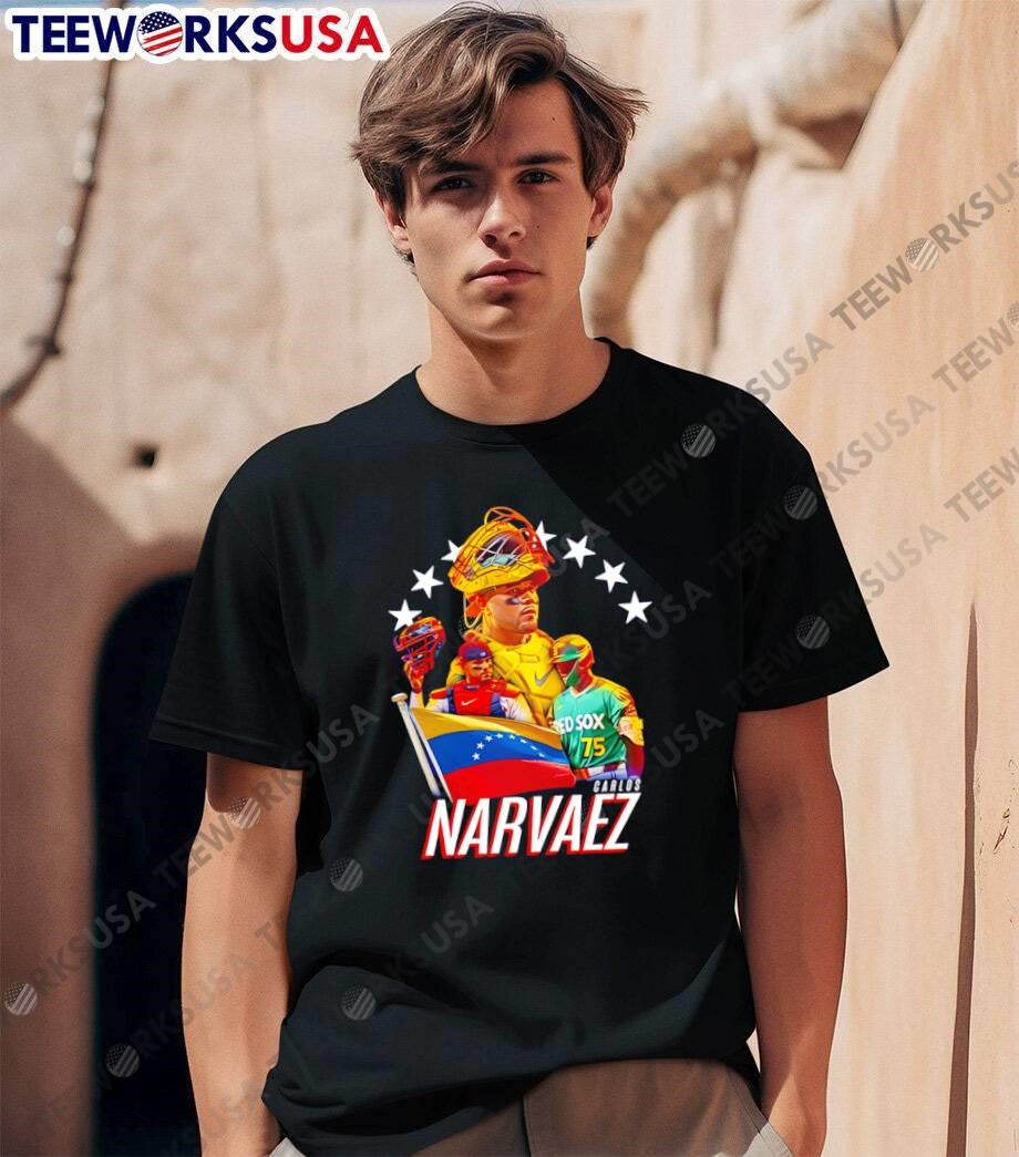 Carlos Narvaez Venezuelan Catcher Red Sox 75 - Adult & Kids T-Shirts, Sweatshirts & Hoodies apparel design preview 1