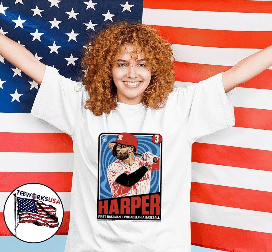 Harper First Baseman Philadelphia baseball poster - Adult & Kids T-Shirts, Sweatshirts & Hoodies apparel design preview 7
