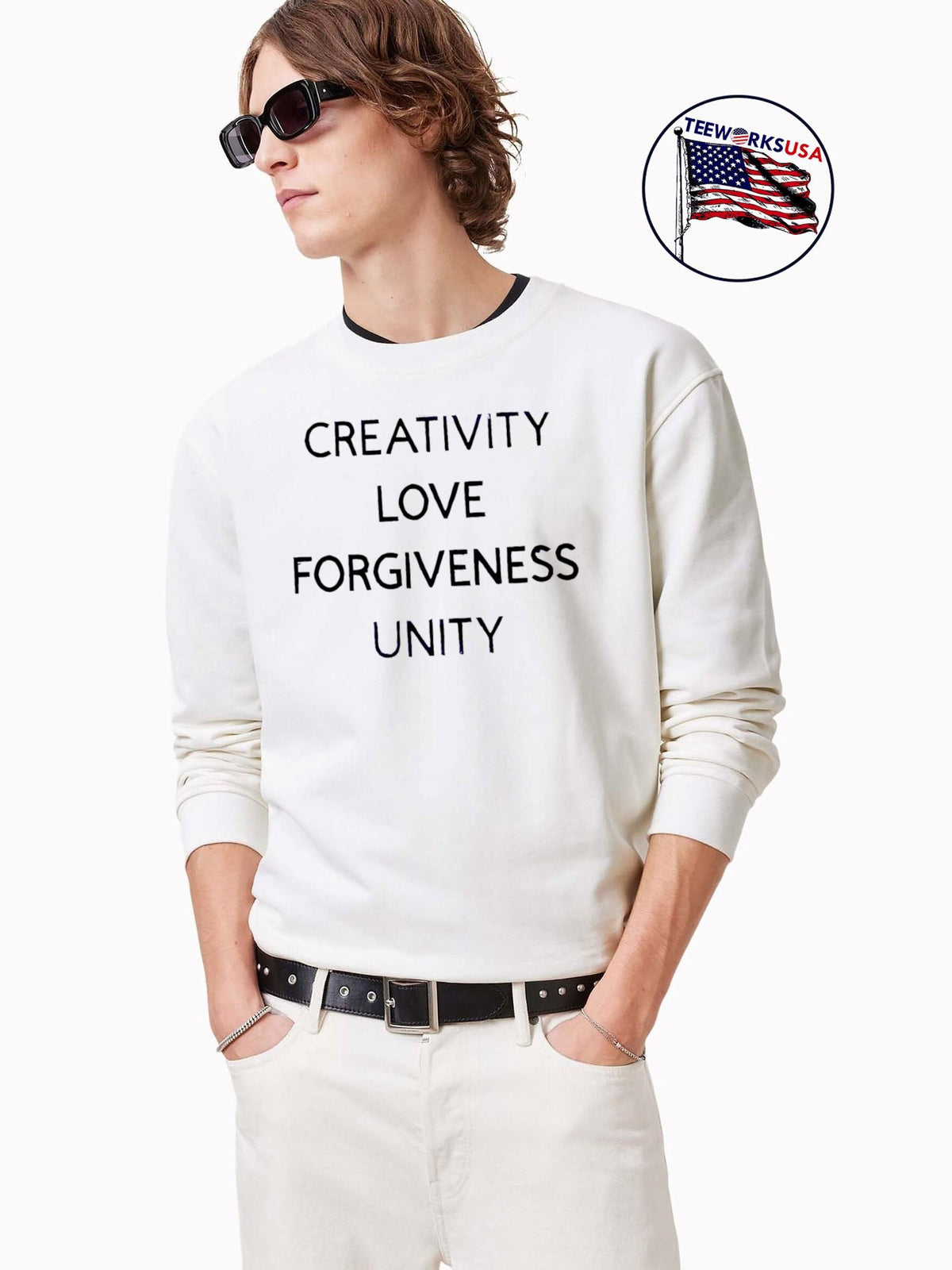 Creativity Love Forgiveness Unity - Adult & Kids T-Shirts, Sweatshirts & Hoodies apparel design preview 3