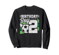 2 Year Old Soccer Birthday 2Nd Sweatshirt - Aesthetic Graphic for Adults - T-Shirt, Sweatshirt, Hoodie