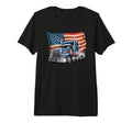 American Flag Trucker Dad Big Rig T-Shirt - Graphic Print Men Women - T-Shirt, Sweatshirt, Hoodie