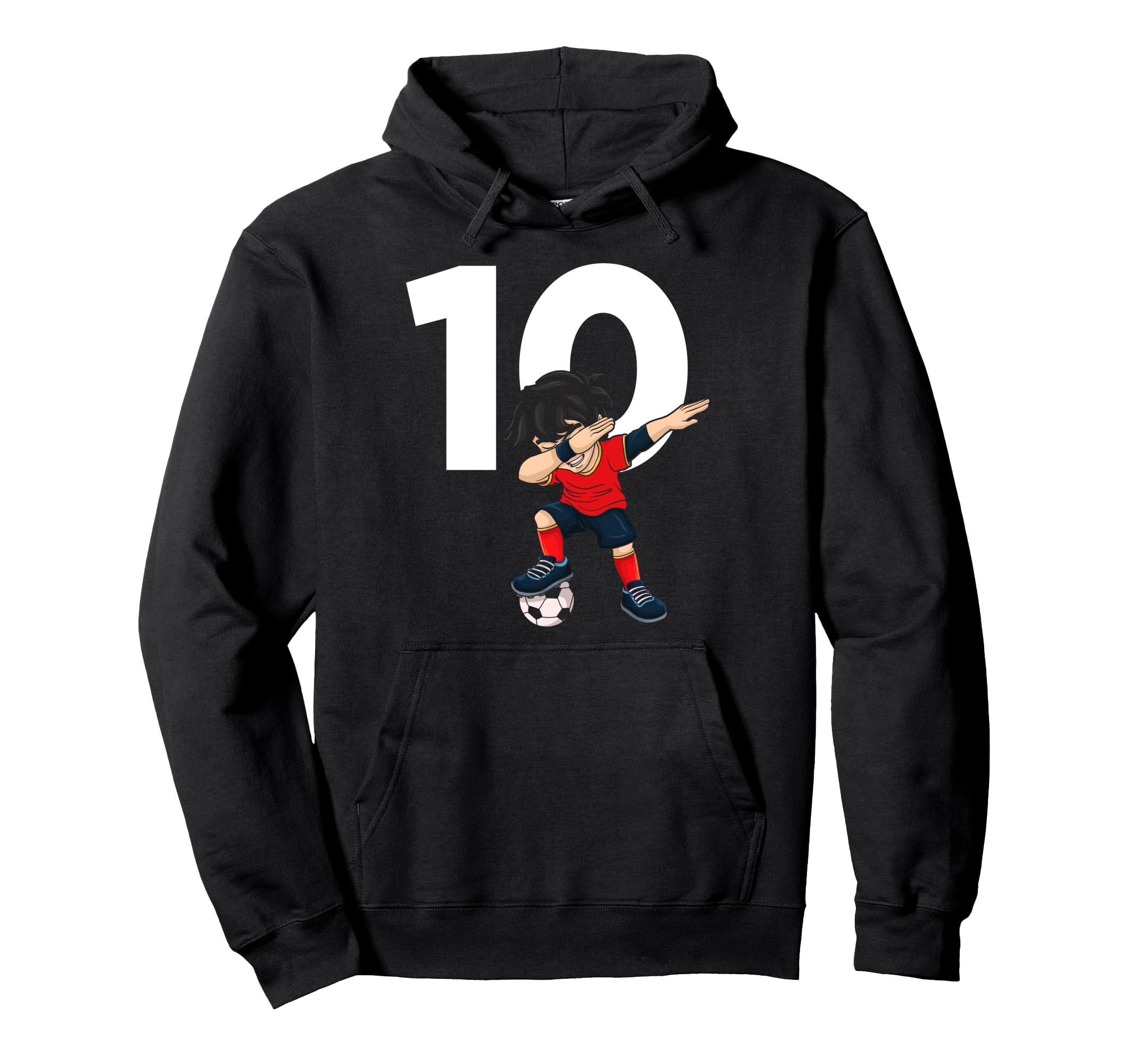 10 Soccer Birthday Gift Soccer Fan Hoodie - Custom Art Print Men Women - T-Shirt, Sweatshirt, Hoodie