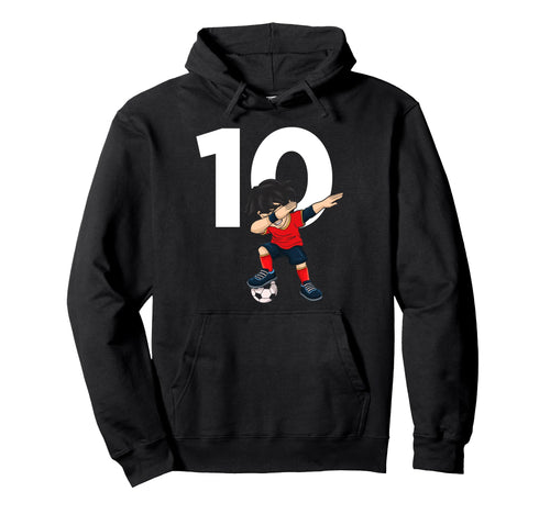 10 Soccer Birthday Gift Soccer Fan Hoodie - Custom Art Print Men Women - T-Shirt, Sweatshirt, Hoodie