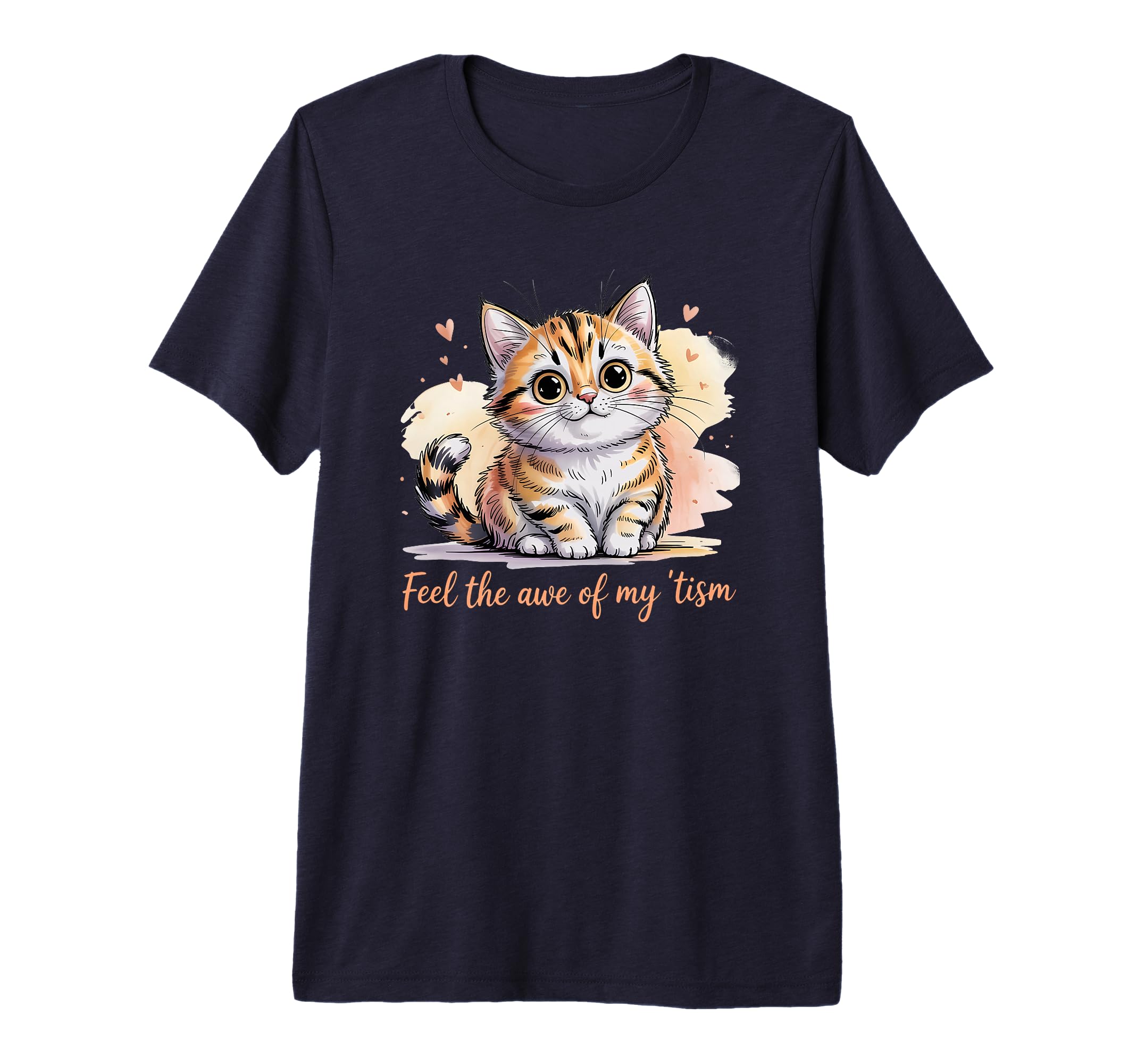 Kawaii Feel Awe My Tism Cat Autism T-Shirt - Minimalist Print for Adults - T-Shirt, Sweatshirt, Hoodie