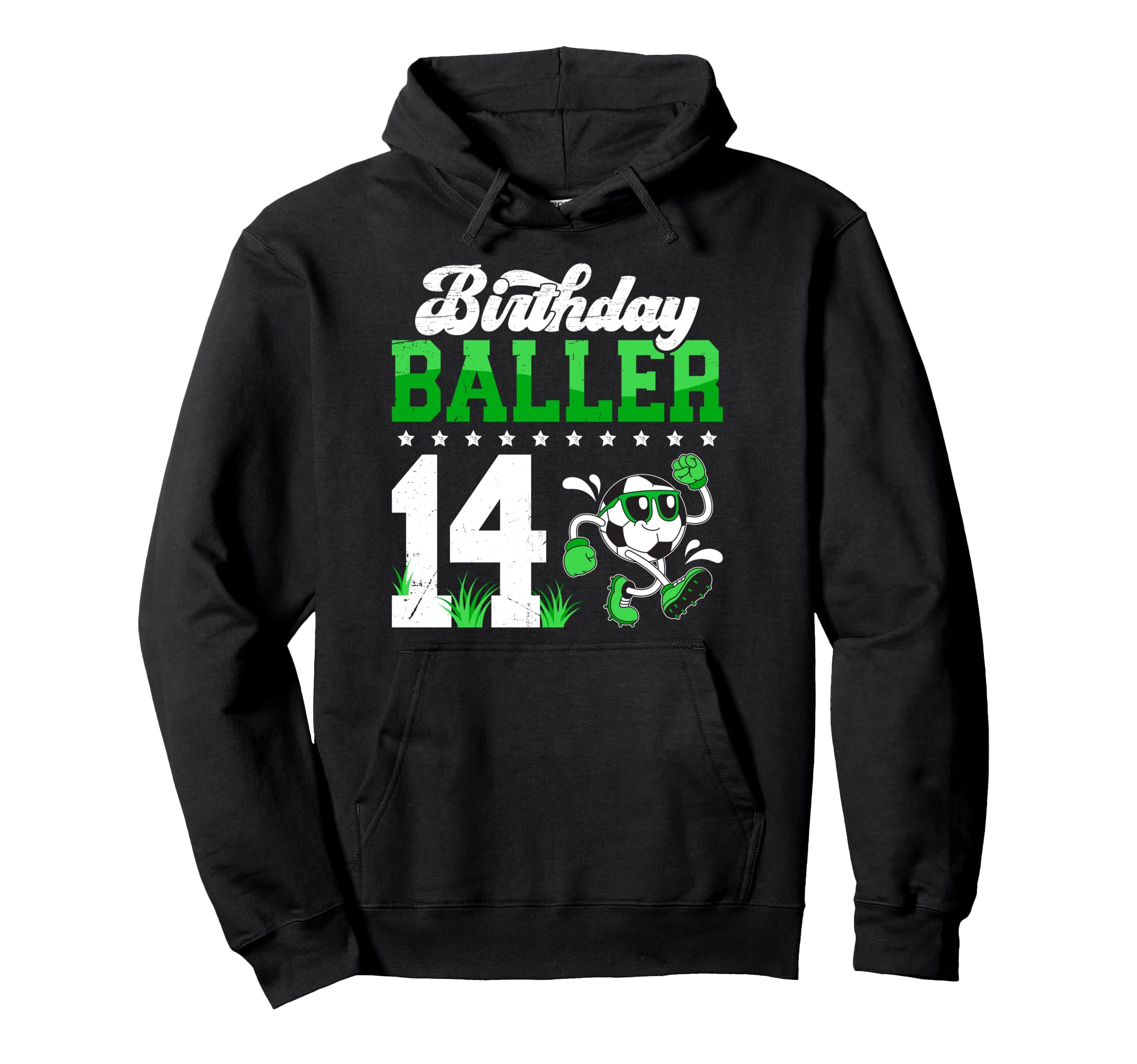 14Th Soccer Birthday Party Fourteen Year Hoodie - Trendy Graphic Unisex - T-Shirt, Sweatshirt, Hoodie