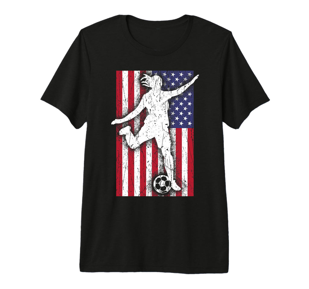 Soccer Player Usa American Flag Soccer T-Shirt - Streetwear Style Unisex - T-Shirt, Sweatshirt, Hoodie