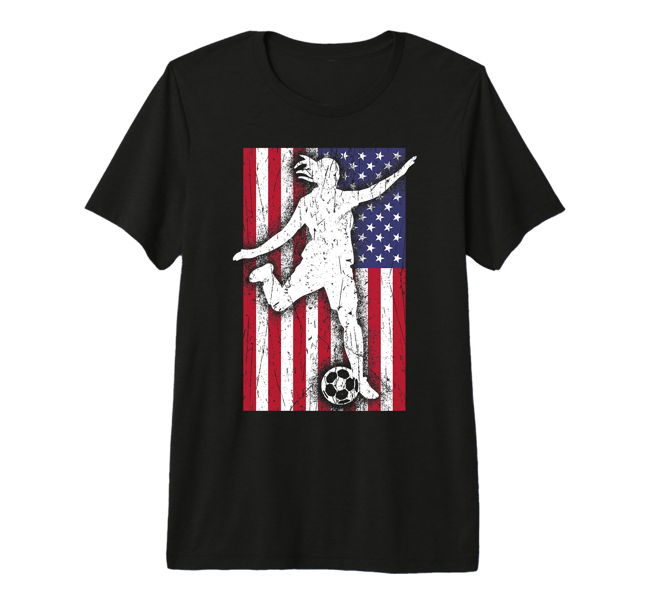 Soccer Player Usa American Flag Soccer T-Shirt - Streetwear Style Unisex - T-Shirt, Sweatshirt, Hoodie