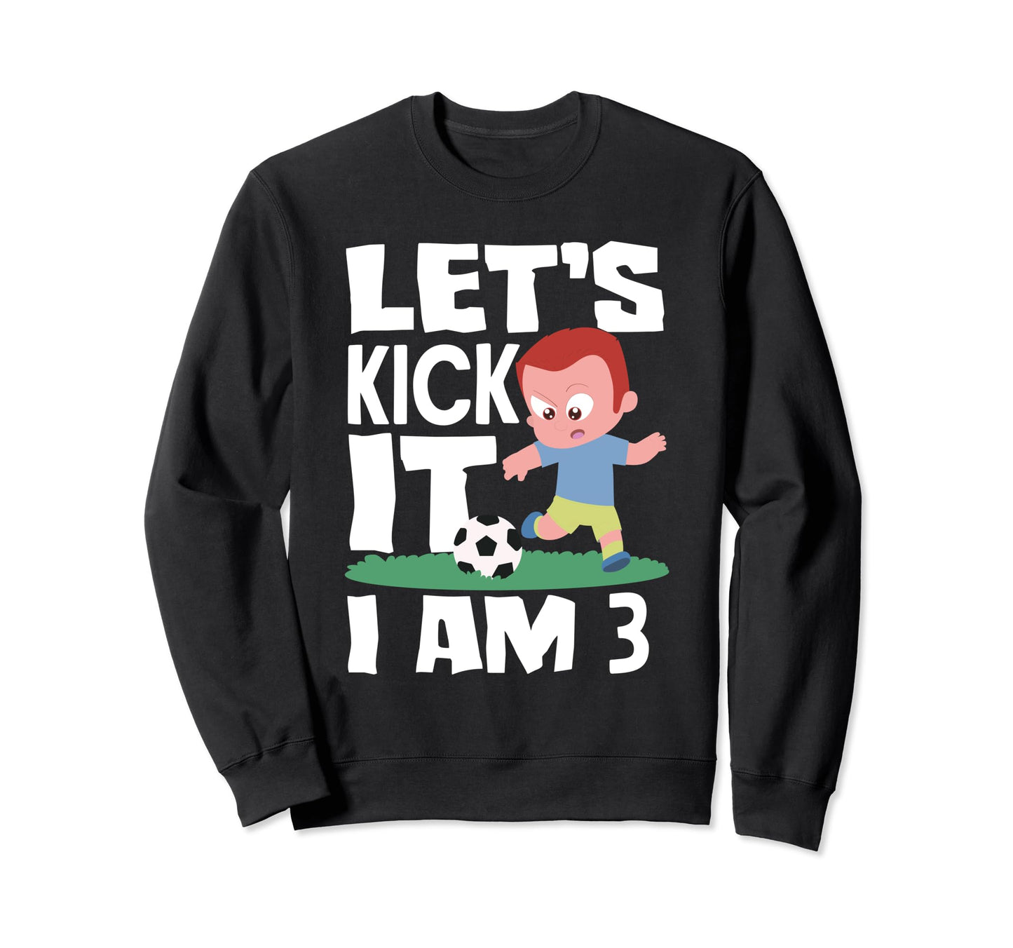 3Rd Birthday 3 Years Soccer Sweatshirt - Novelty Apparel Men Women - T-Shirt, Sweatshirt, Hoodie