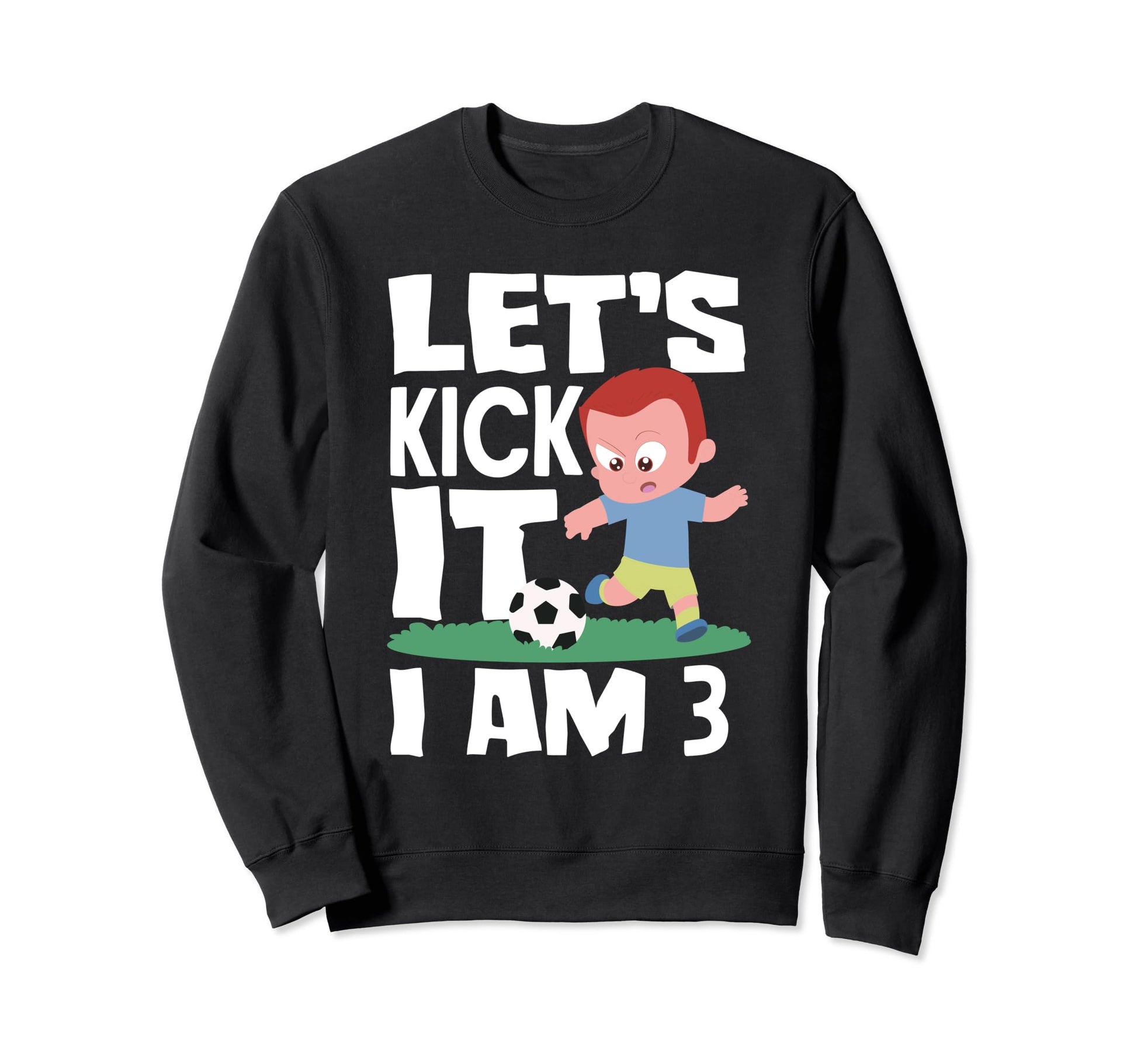 3Rd Birthday 3 Years Soccer Sweatshirt - Novelty Apparel Men Women - T-Shirt, Sweatshirt, Hoodie