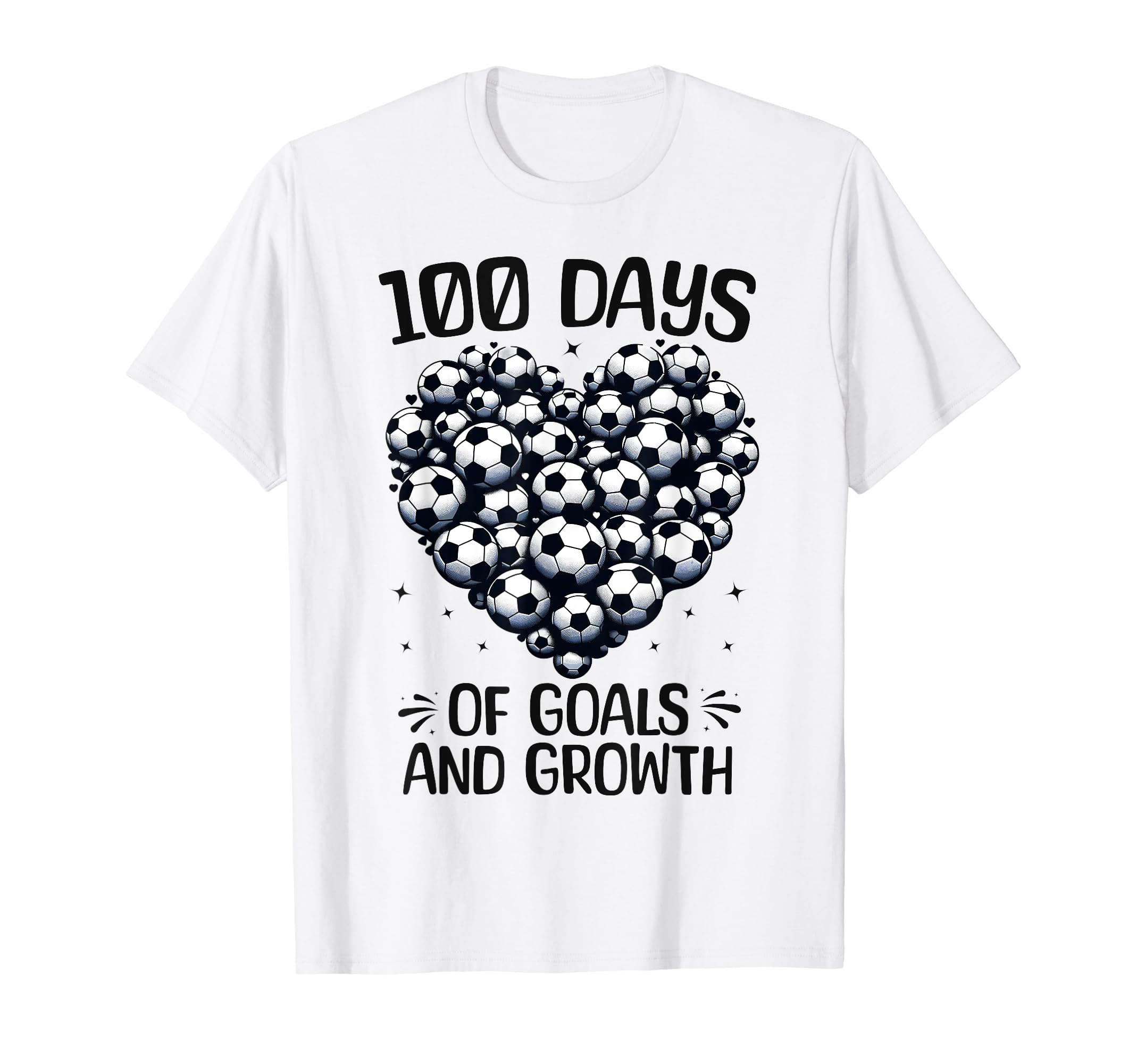 100 Days School Soccer Heart Love T-Shirt - Streetwear Style for Adults - T-Shirt, Sweatshirt, Hoodie