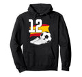 12 Soccer Birthday Gift Soccer Fan Hoodie - Novelty Apparel Men Women - T-Shirt, Sweatshirt, Hoodie