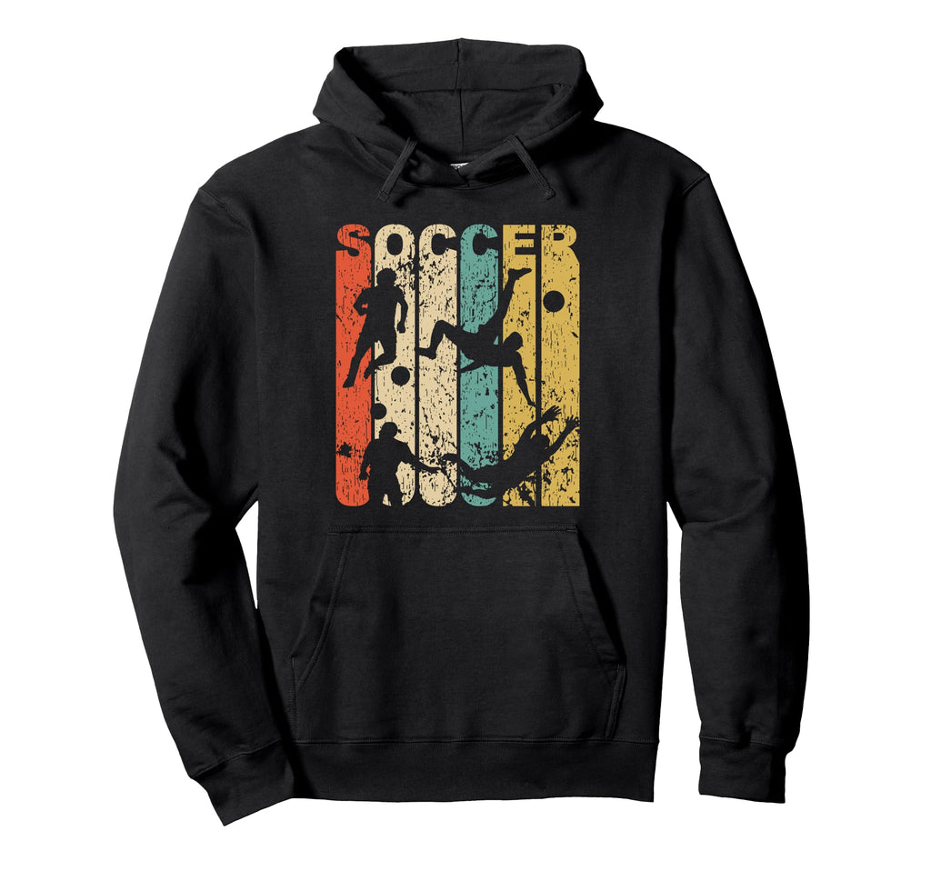 1970S Soccer Distressed Hoodie - Minimalist Print for Adults - T-Shirt, Sweatshirt, Hoodie