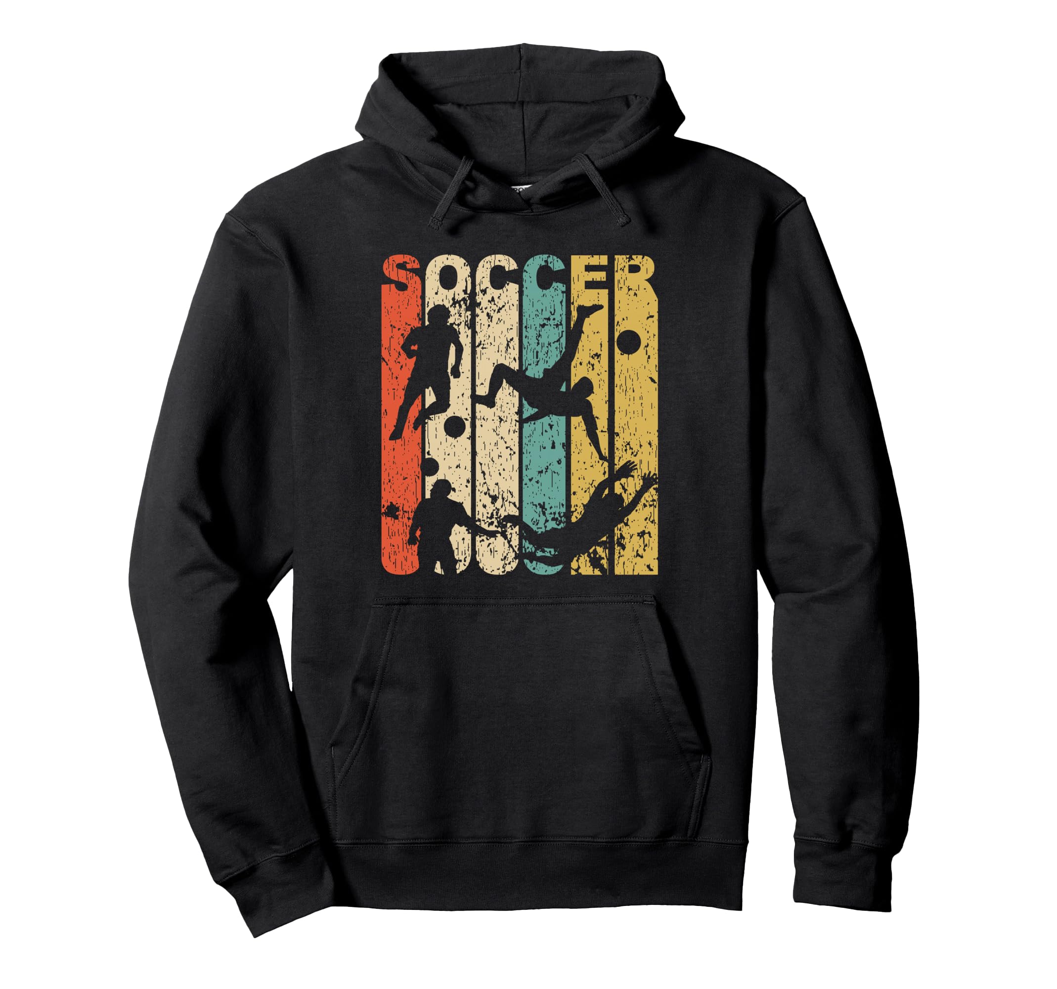 1970S Soccer Distressed Hoodie - Minimalist Print for Adults - T-Shirt, Sweatshirt, Hoodie
