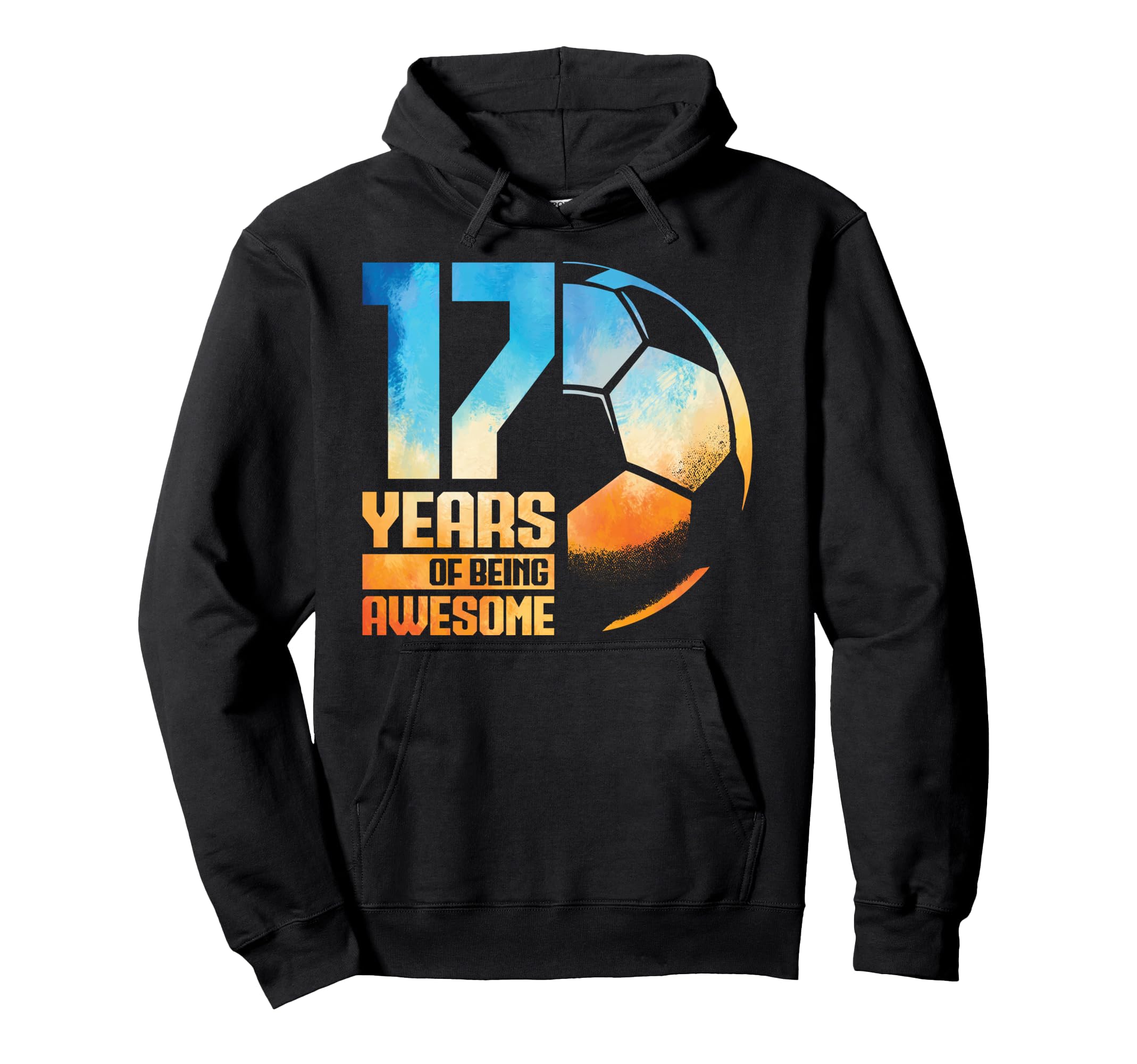 17Th Birthday Soccer Player Football 17 Hoodie - Minimalist Print Unisex - T-Shirt, Sweatshirt, Hoodie