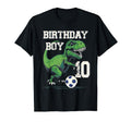 10 Year Old Football 10Th Birthday Trex T-Shirt - Novelty Apparel Unisex - T-Shirt, Sweatshirt, Hoodie