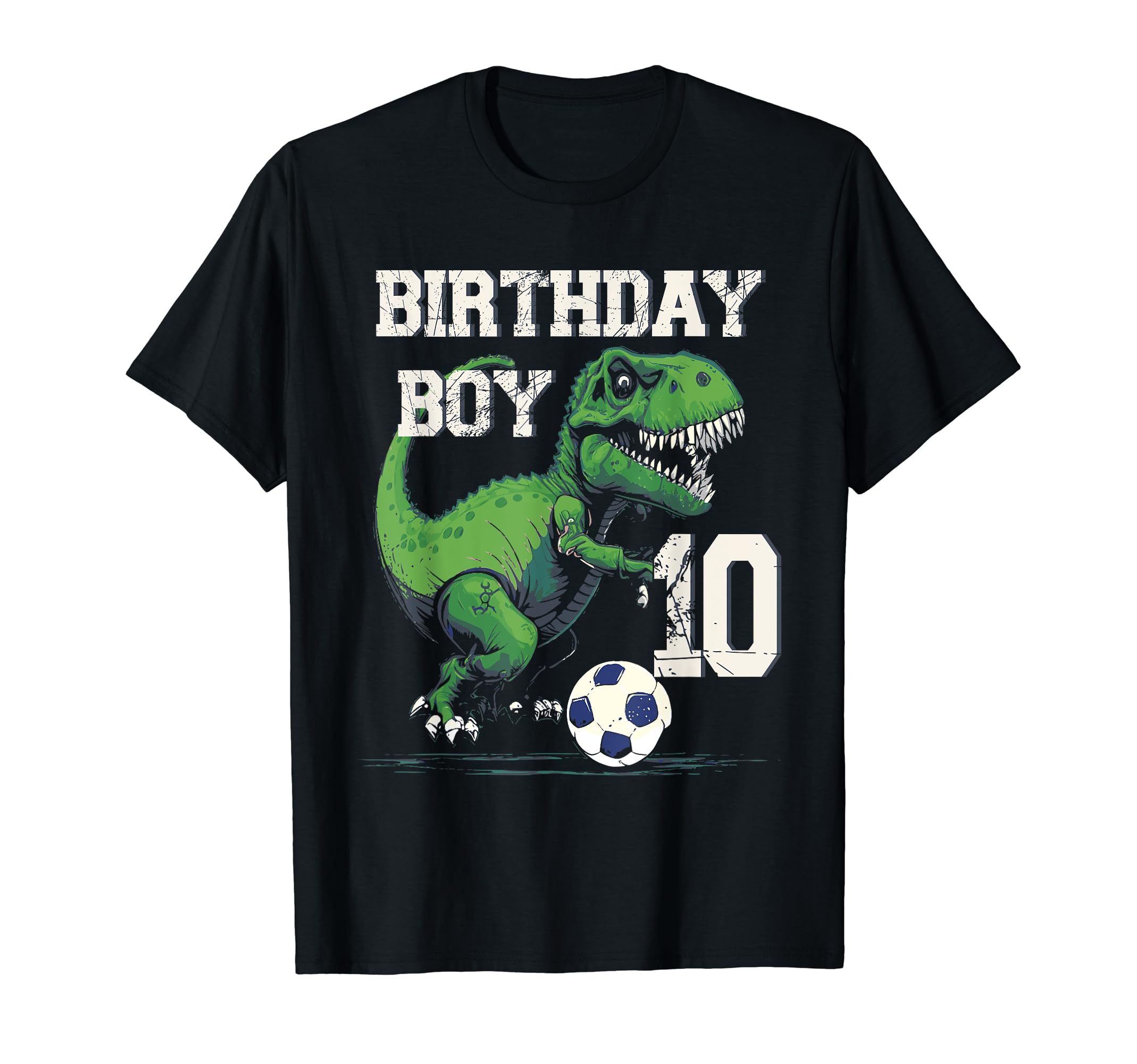 10 Year Old Football 10Th Birthday Trex T-Shirt - Novelty Apparel Unisex - T-Shirt, Sweatshirt, Hoodie