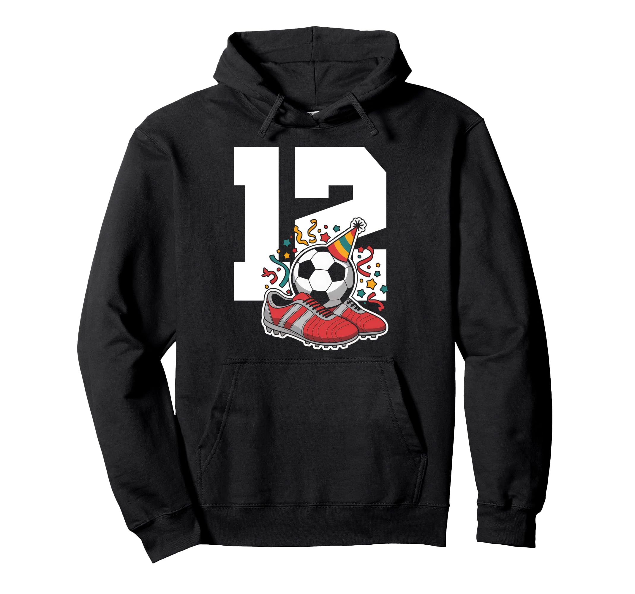 12 Soccer Birthday Gift Soccer Fan Hoodie - Minimalist Print for Adults - T-Shirt, Sweatshirt, Hoodie