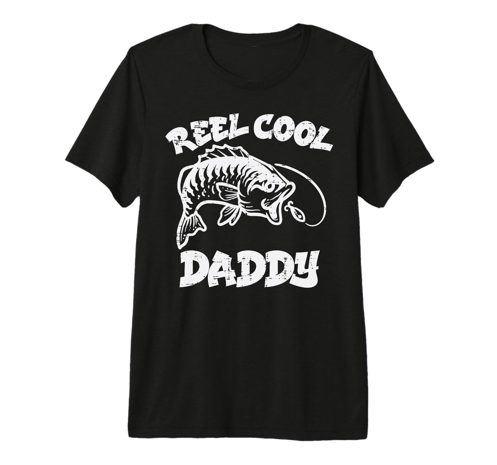Reel Daddy Fish Funny Bass Fishing T-Shirt - Minimalist Print Men Women - T-Shirt, Sweatshirt, Hoodie