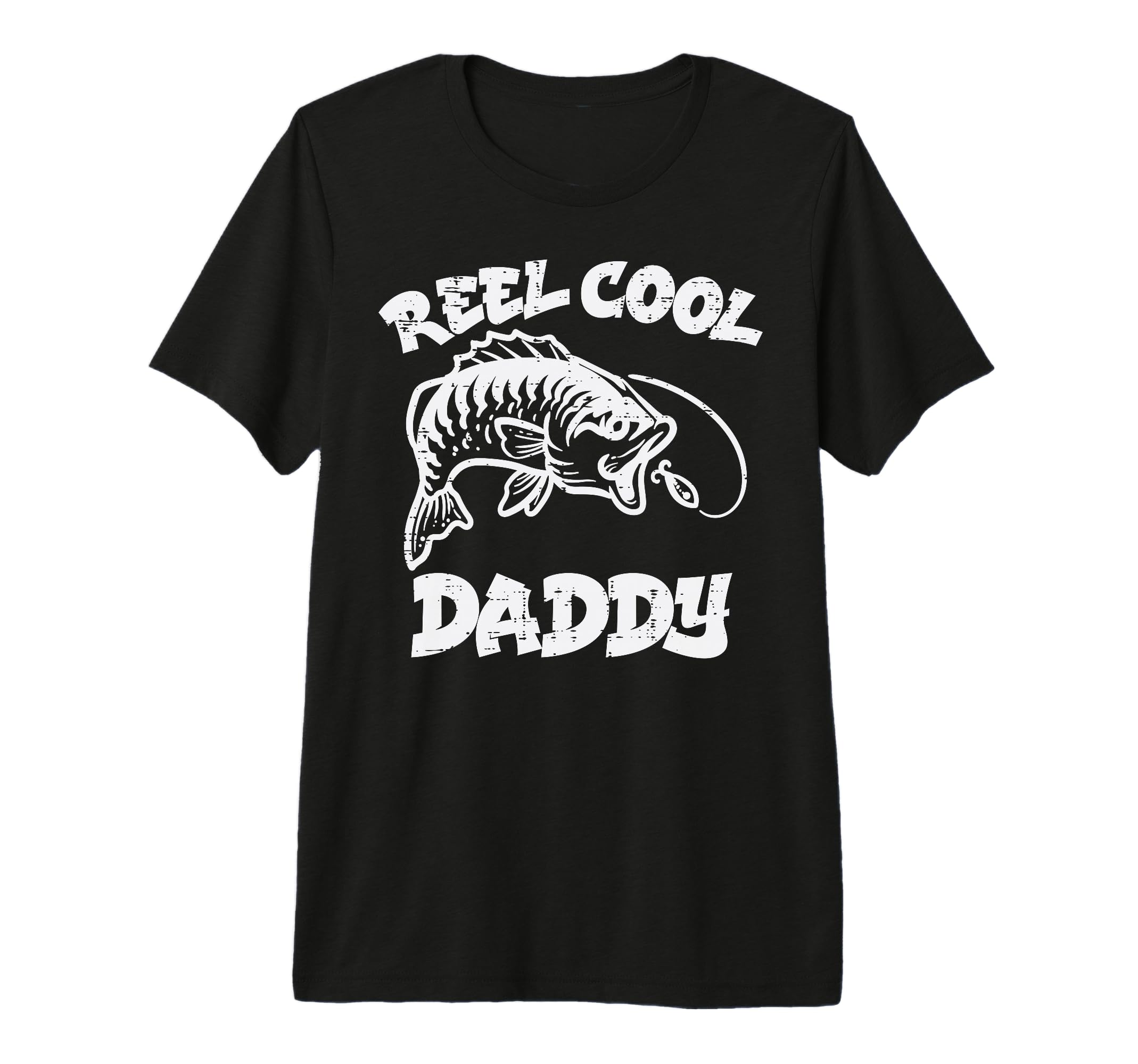 Reel Daddy Fish Funny Bass Fishing T-Shirt - Minimalist Print Men Women - T-Shirt, Sweatshirt, Hoodie