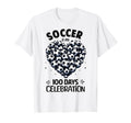 100 Days School Soccer Heart Love 100Th T-Shirt - Trendy Graphic Unisex - T-Shirt, Sweatshirt, Hoodie