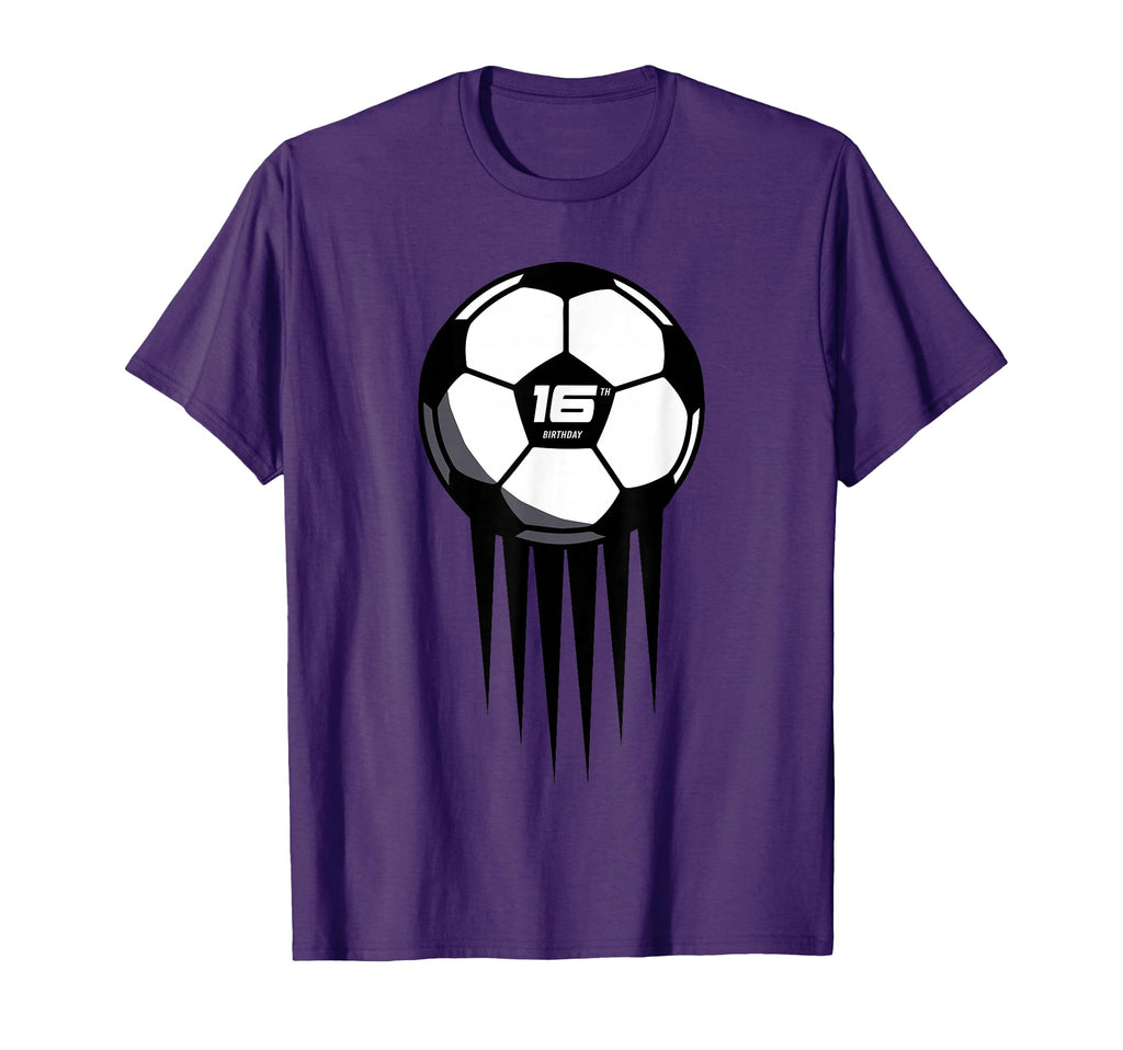 16Th Birthday Soccer 16 Years Old T-Shirt - Unique Graphic Unisex - T-Shirt, Sweatshirt, Hoodie