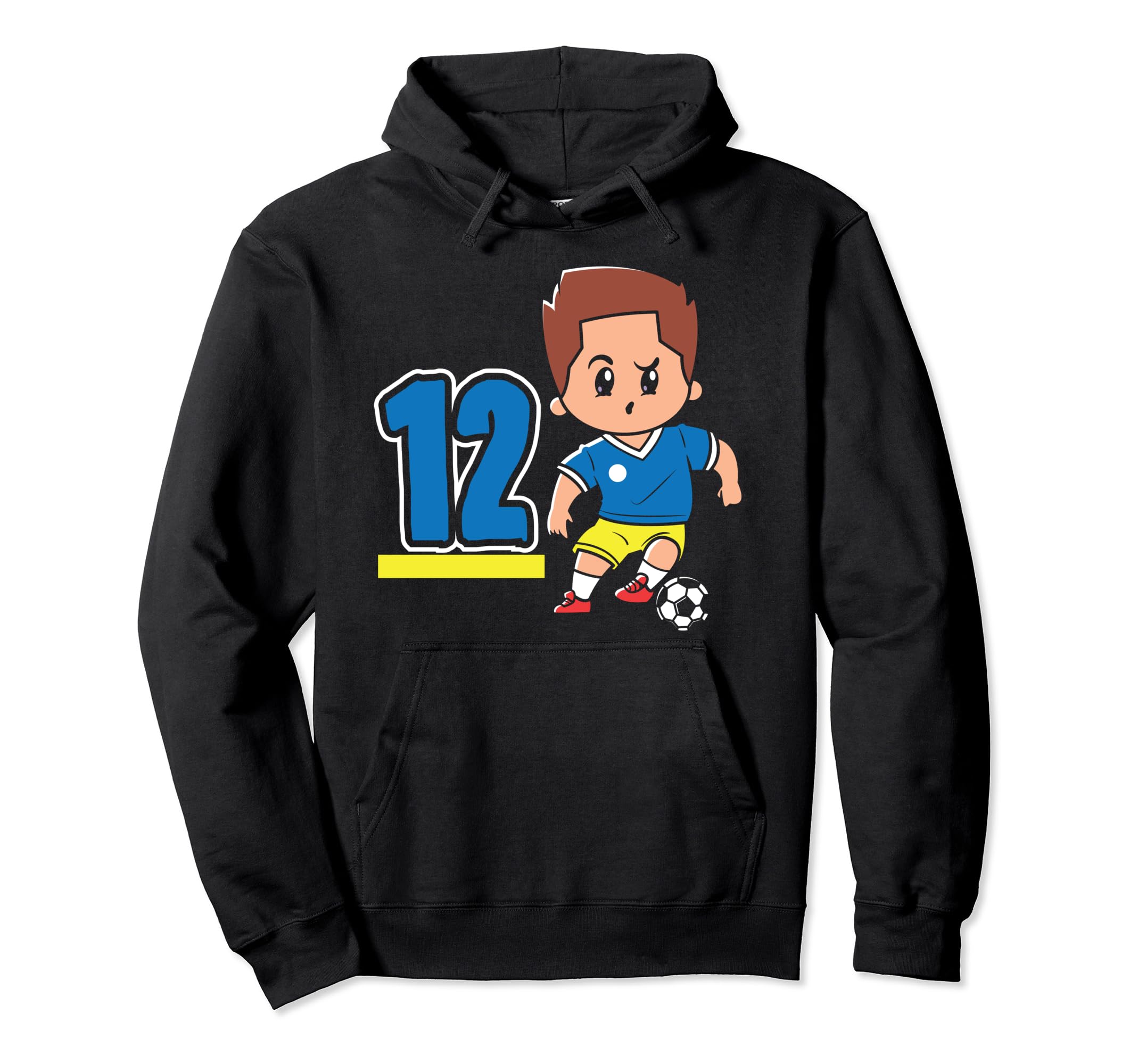 12Th Birthday 12 Years Soccer Hoodie - Custom Art Print for Adults - T-Shirt, Sweatshirt, Hoodie