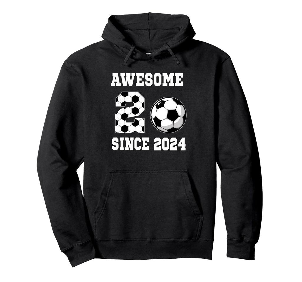 2 Years Old Birthday Soccer Awesome Hoodie - Custom Art Print Men Women - T-Shirt, Sweatshirt, Hoodie