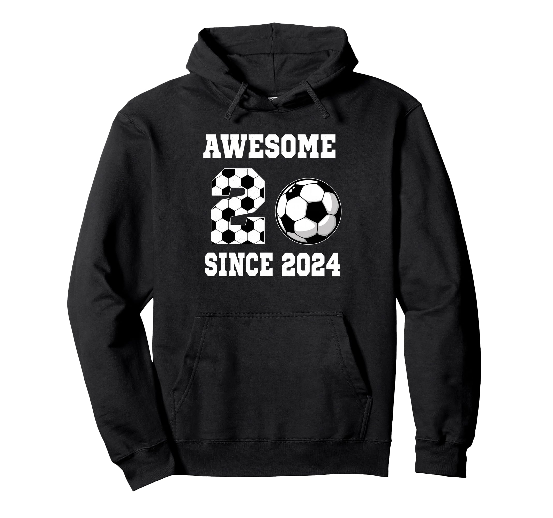 2 Years Old Birthday Soccer Awesome Hoodie - Custom Art Print Men Women - T-Shirt, Sweatshirt, Hoodie