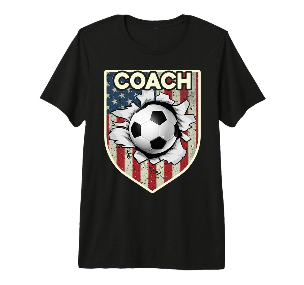 Usa Flag Soccer Coach Funny Soccer T-Shirt - Fun Novelty Design Unisex - T-Shirt, Sweatshirt, Hoodie