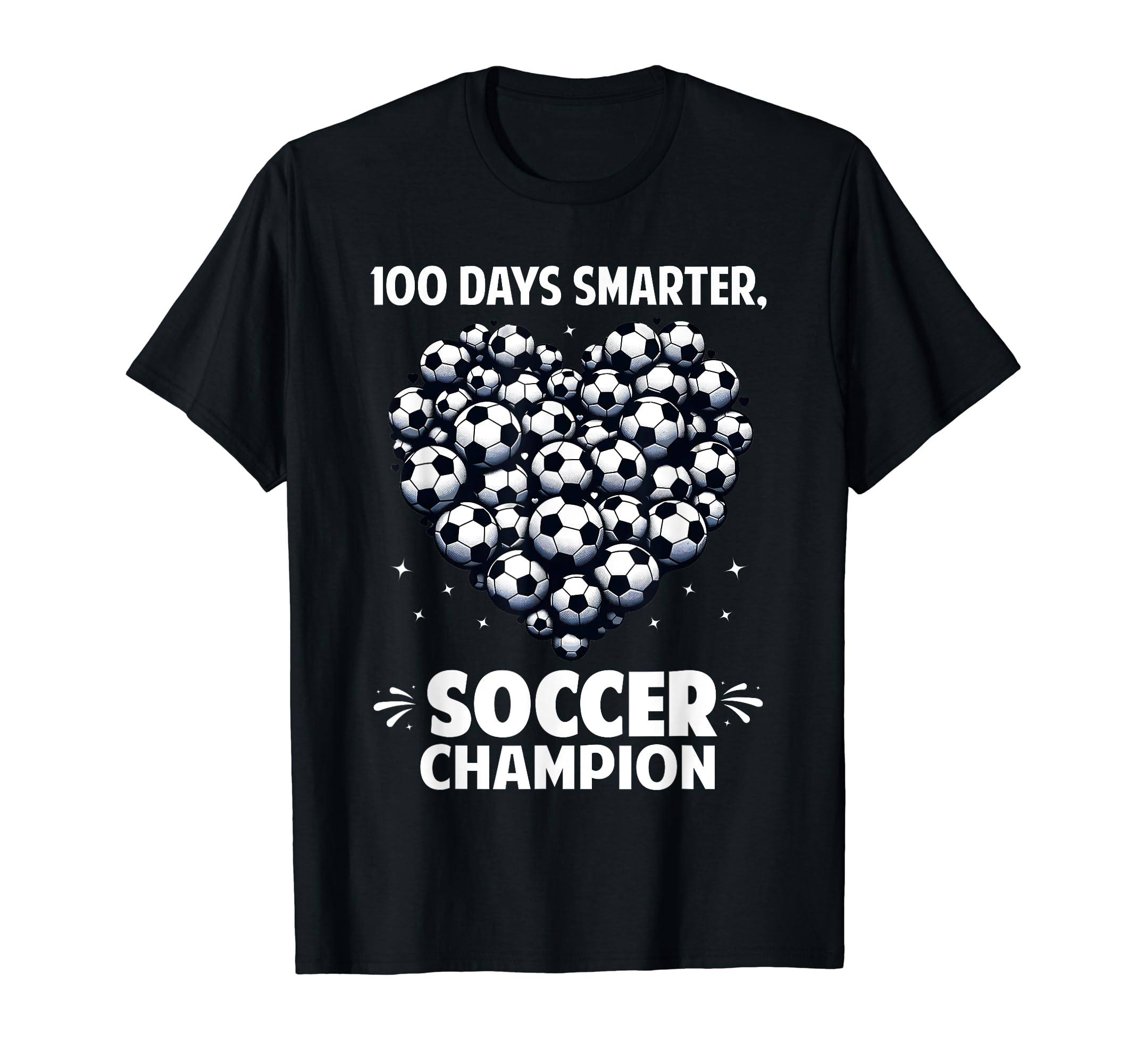 100 Days School Soccer Heart Love 100Th T-Shirt - Graphic Print Men Women - T-Shirt, Sweatshirt, Hoodie