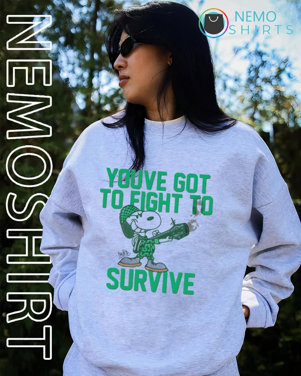 Snoopy military gear you've got to fight survive - Adult & Kids T-Shirts, Sweatshirts & Hoodies apparel design preview 2