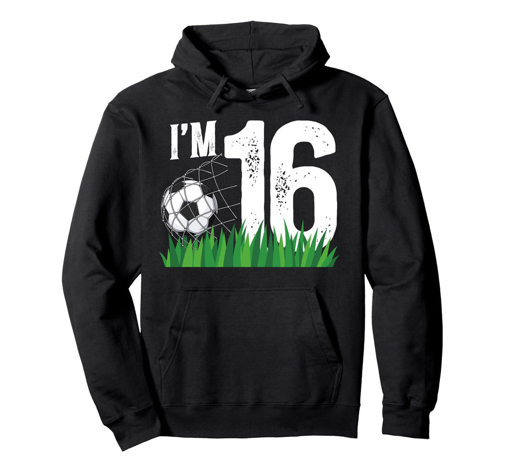 16Th Soccer Birthday Party Sixteen Year Hoodie - Novelty Apparel Unisex - T-Shirt, Sweatshirt, Hoodie