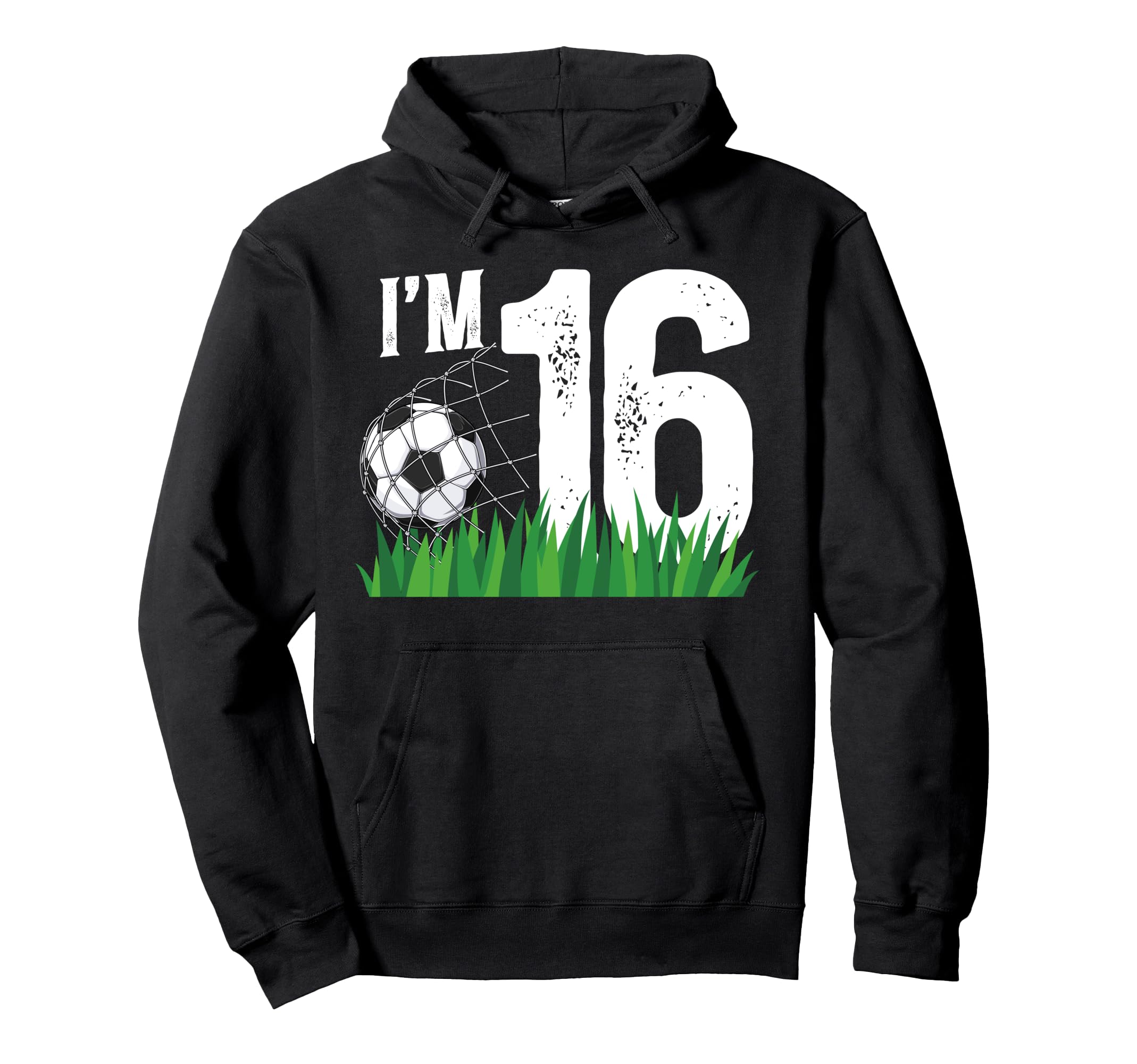 16Th Soccer Birthday Party Sixteen Year Hoodie - Novelty Apparel Unisex - T-Shirt, Sweatshirt, Hoodie